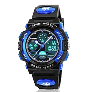 ATIMO – Reloj infantil LED multifuncional e impermeable, regalos para niños