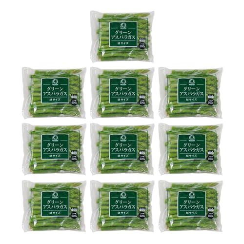 【10個セット】【ママパン】神栄 グリーンアスパラガスMサイズ 500g×10(5kg) 冷凍野菜 まとめ買い