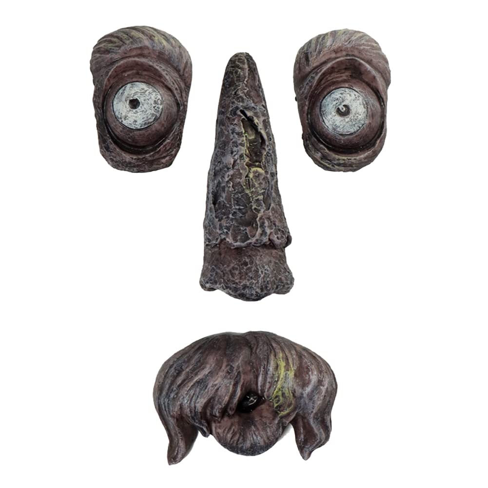 Tree Face Garden Ornaments, Tree Faces Sculpture,Old Man Tree Hugger Garden Peeker Sculpture Trunk Hanging Decoration,Big Eyes Weatherproof Decoration For Outdoor Yard(C)