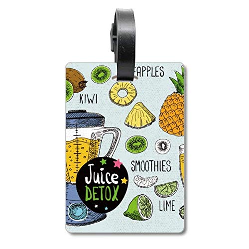 Étiquette d'identification kiwi motif ananas en silicone souple résistant