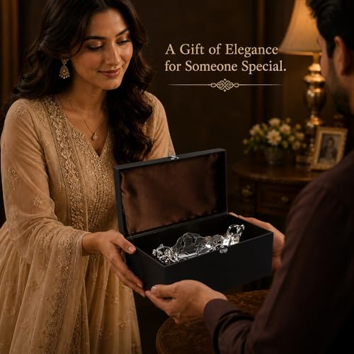 Image of Diviniti German Silver Decorative Blue Stone Bowl|Luxury Serving Bowl with Handles|Vintage Silver Platter for Dining Table, Home Decor, Centerpiece, Gifting|Elegant Metal Fruit Basket with Gift Box