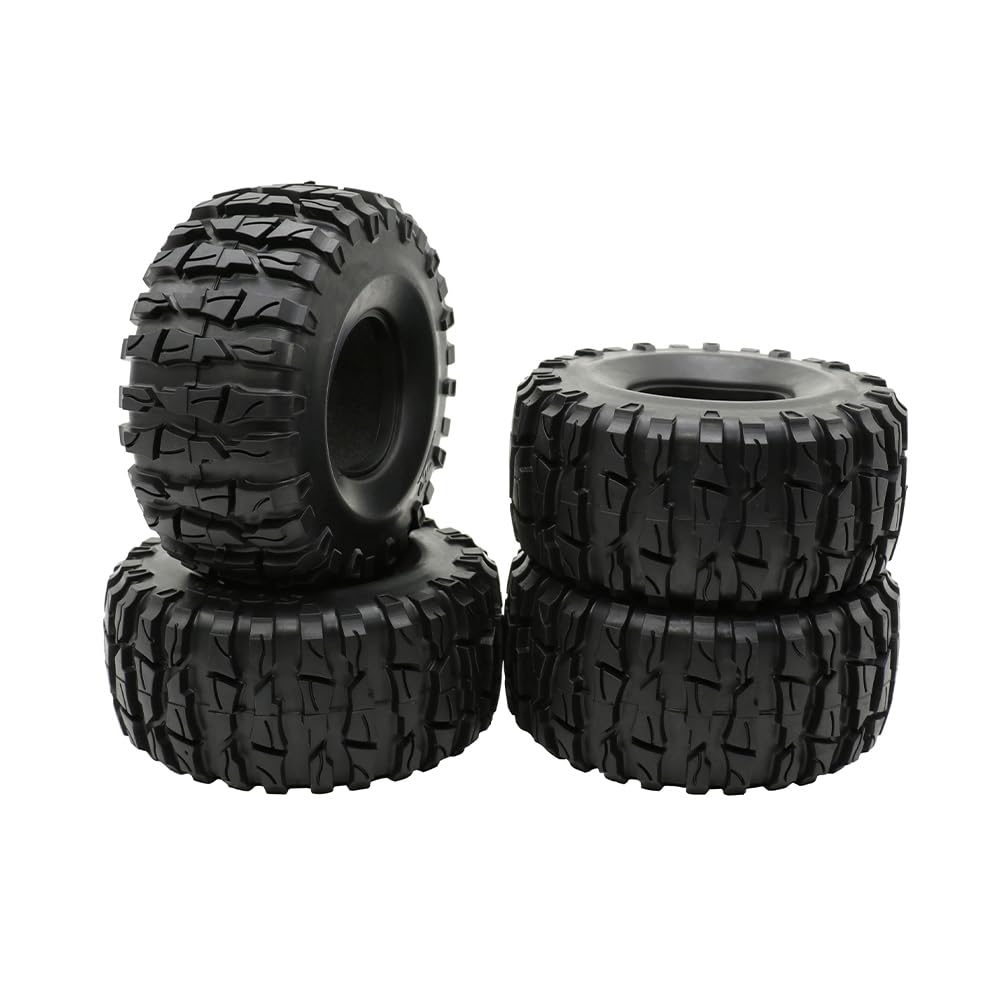 KINGCOO Pneumatici per auto RC, 4 pezzi RC Crawler, cerchi in gomma da 2,2 pollici, per scala 1:10 RC Rock Crawler, parti per Axial SCX10 D90 TF2 RR10 TRX4 TRX6 Tamiya Redcat HSP HPI Kyosho (138 mm-A)