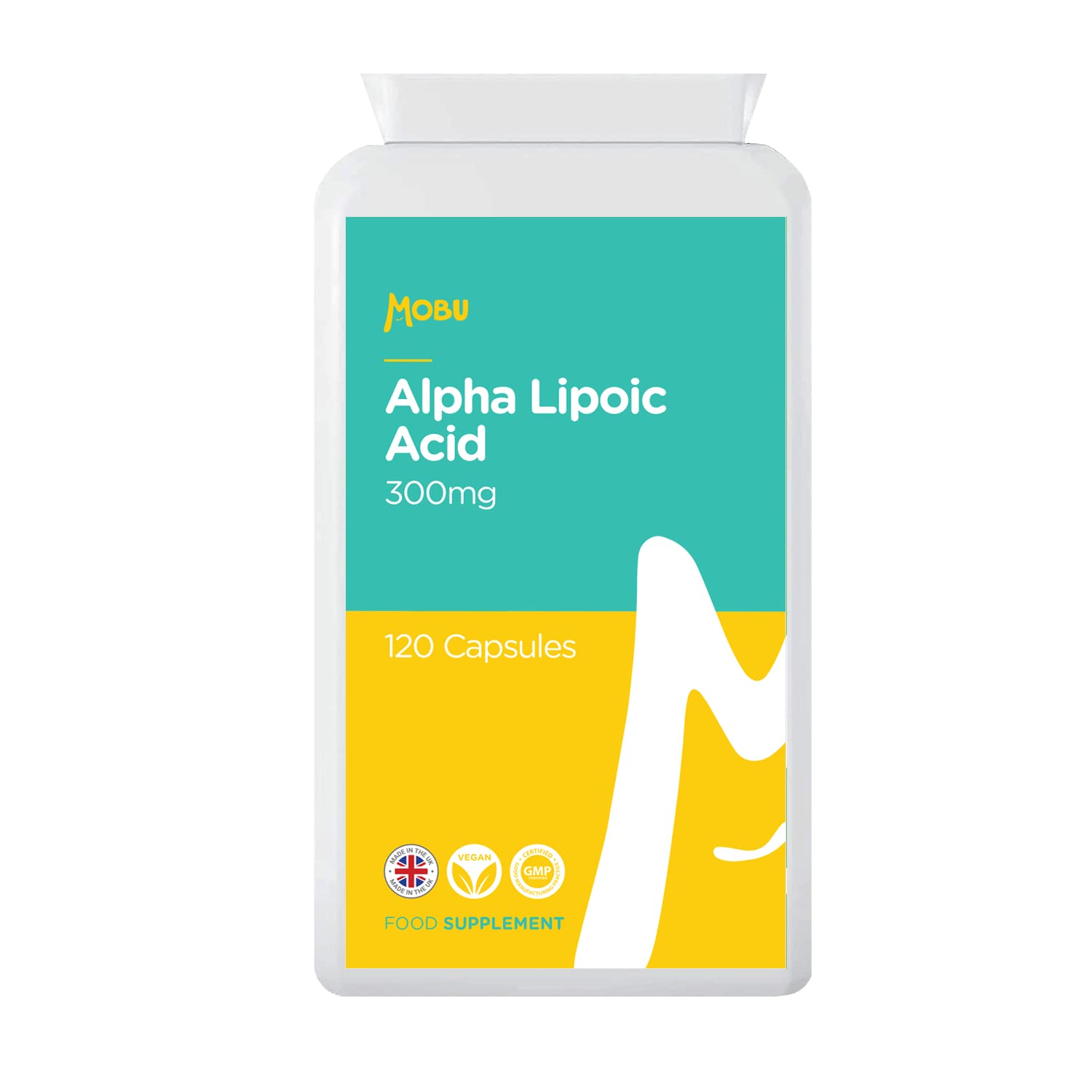 MOBU Alpha Lipoic Acid 300mg Supplement | 120 Vegan Capsules | Optimal Blend 50:50 R-ALA and S-ALA | GMP Approved | UK