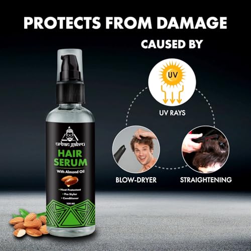 Image of Urbangabru Combo Hair Styling Kit - Clay Hair Wax (100 gm) and Hair Serum Pre-Styler (100 ml) (Hair Wax + Hair Serum)
