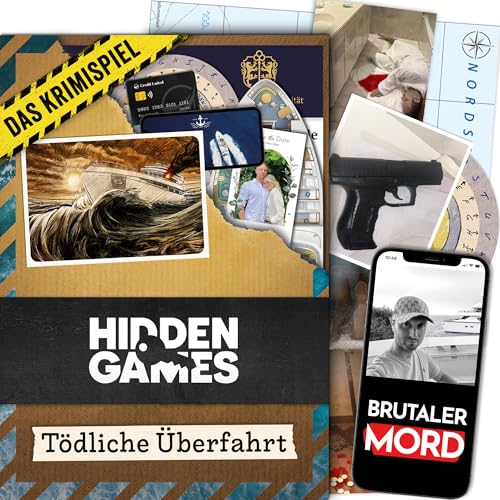 Hidden Games Tatort Tödliche Überfahrt Krimispiele für Erwachsene spannendes Detektivspiel Krimi Escape Games Escape Room Spiel für Zuhause Tatortspiel