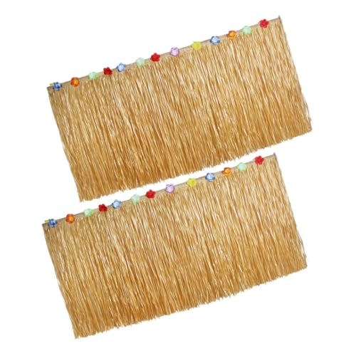 Veemoon 2 Stück Hawaiianischer Gras Tischrock