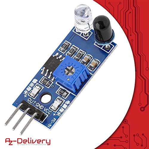 AZDelivery 3 x IR Infrarot Modul für Hinderniserkennung Abstand Sensor kompatibel mit Arduino und Raspberry Pi inklusive eBook!