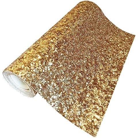 16 Colors Available: 20 x130 cm Mini roll Chunky Glitter Sparkly Fabric Craft die Cut (Antique Gold) Cover