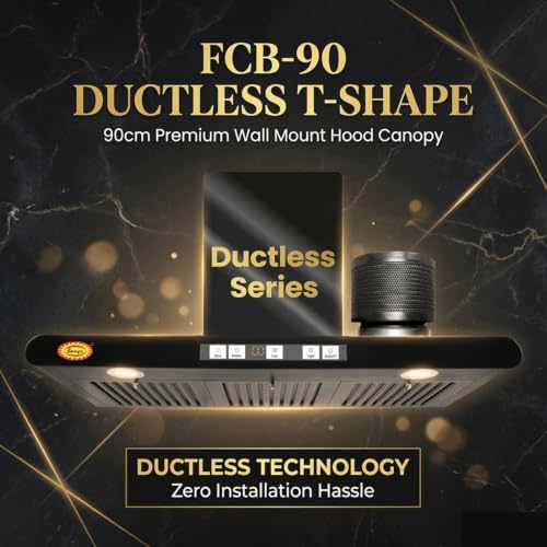 Image of Filterless Kitchen Chimney Model Ductless FCB in 90 cm with Baffle Filter