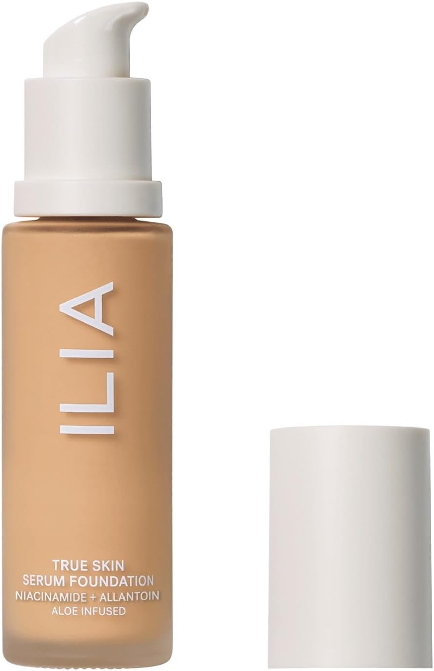 ILIA - True Skin Serum Foundation | Medium Coverage, Natural Finish | Smoothing Skincare | Non-Comedogenic, Safe for Sensitive Skin, Clean, Cruelty-Free & Vegan (Kunoy SF4.5, 1 fl oz | 30 ml)