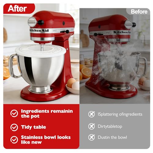 Tazón de Acero Inoxidable 5QT con Tapa Compatible con KitchenAid miniatura 6