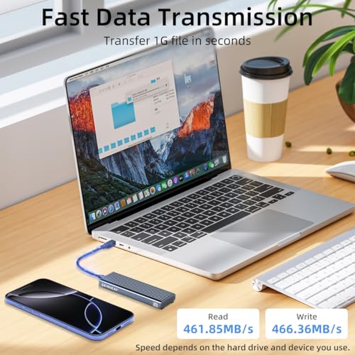 Caja externa M.2 SATA con disipador y USB C 2TB miniatura 5
