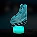 Produktbild XHYYD 3D Led Nachtlicht,Schlittschuhe, Sport Diashow 16 Farben Ändern Usb-Betriebene Dekorative Lichter - Perfektes Geschenk Für Kinder Und Raumdekoration Weihnachtsgeschenke