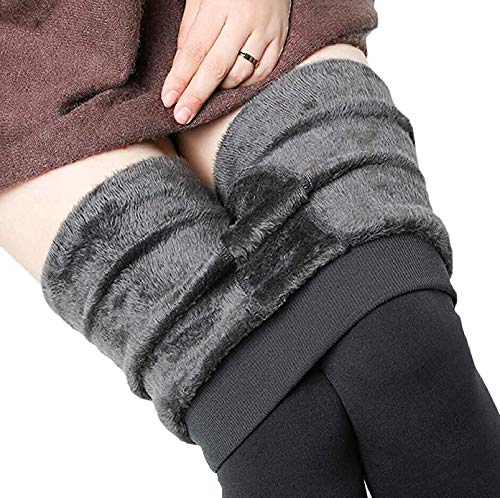 Image of Brachy Women's Imported Winter Ankle Length Leggings /Feather Hot Woolen Legging /Thermal Pants /Winter Thick Warm Fur Inside Leggings Fit -Free Size (28 to 36) BCA FURLEG0X7 Grey