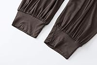 Vista 117 de Pantalones de algodón modal para mujer de AvaCostume, pantalones suaves para practicar yoga o deportes. Rojo vino