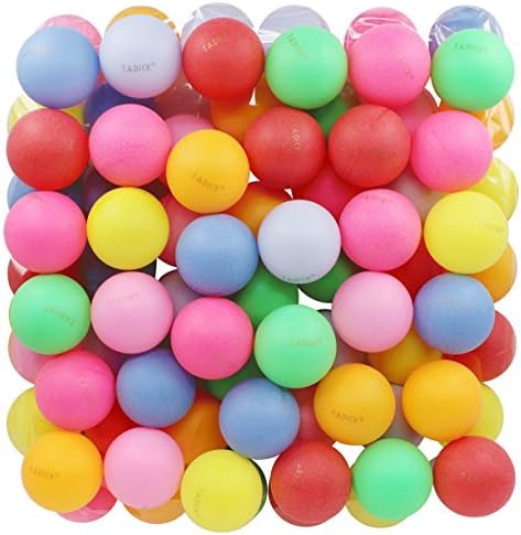 TADICK Assorted Color 50 Pack Beer Ping Pong Balls Washable Plastic Table Tennis Ball