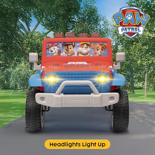 Image of Paw Patrol - 12V Kids Ride-On Jeep with Rechargeable Battery and LED Lights