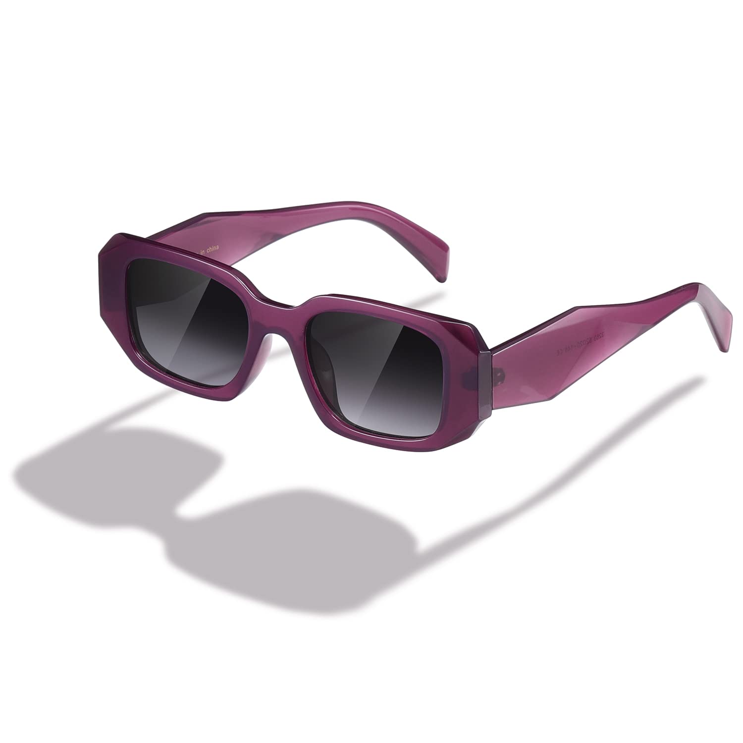 kimorn Rechteck Sonnenbrille für Frauen Männer Trendy Retro Trendy Sonnenbrille 90's Vintage Square Frame