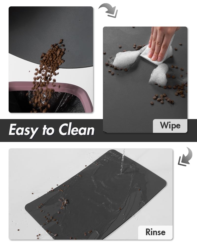 MontVoo - Tapis d'alimentation absorbant pour animaux de compagnie - Tapis pour chien anti-taches pour bol de nourriture et d'eau - Séchage rapide - Tapis de distributeur d'eau pour chien, chat et