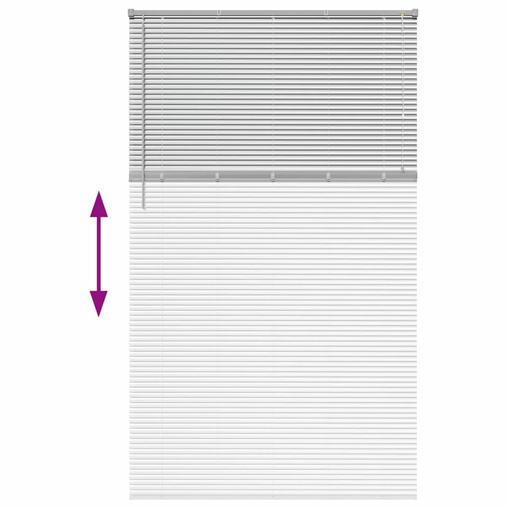 vidaXL Tendaggi a Veneziana Argento 220 x 135 cm Alluminio, Tende a riquadro in Alluminio, Regolabili per Interni, per Controllo Luce e Privacy, perfette per la casa e L'Ufficio