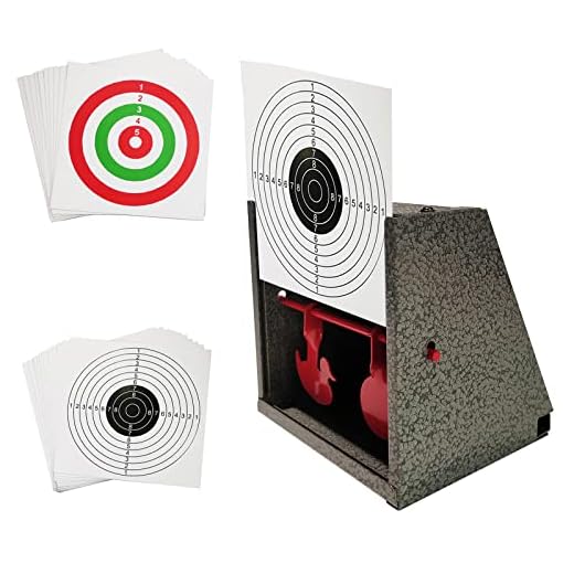 Atflbox BB Trap Target with 20pcs Paper Target and Resetting Shooting Target for Airsoft Pellet Gun Rifle BB Gun