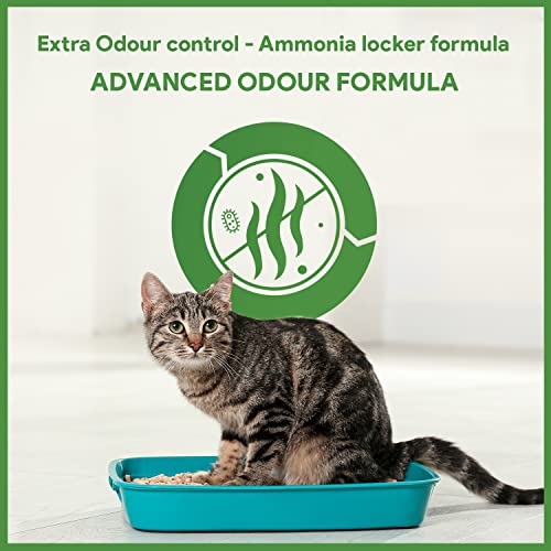 Image of Goofy Tails White Bentonite Clumping Cat Litter 10L (5L X 2 Pack) | Odour Control with Ammonia Locker Formula| 99.9% Dust Free, Anti-Bacterial Litter for Cats
