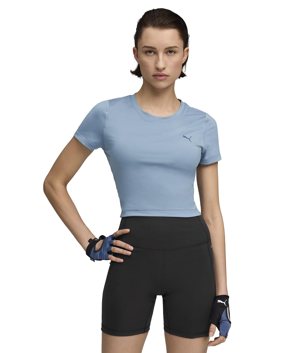 PUMA W CLOUDSPUN SS Twist TEE Cool Blue