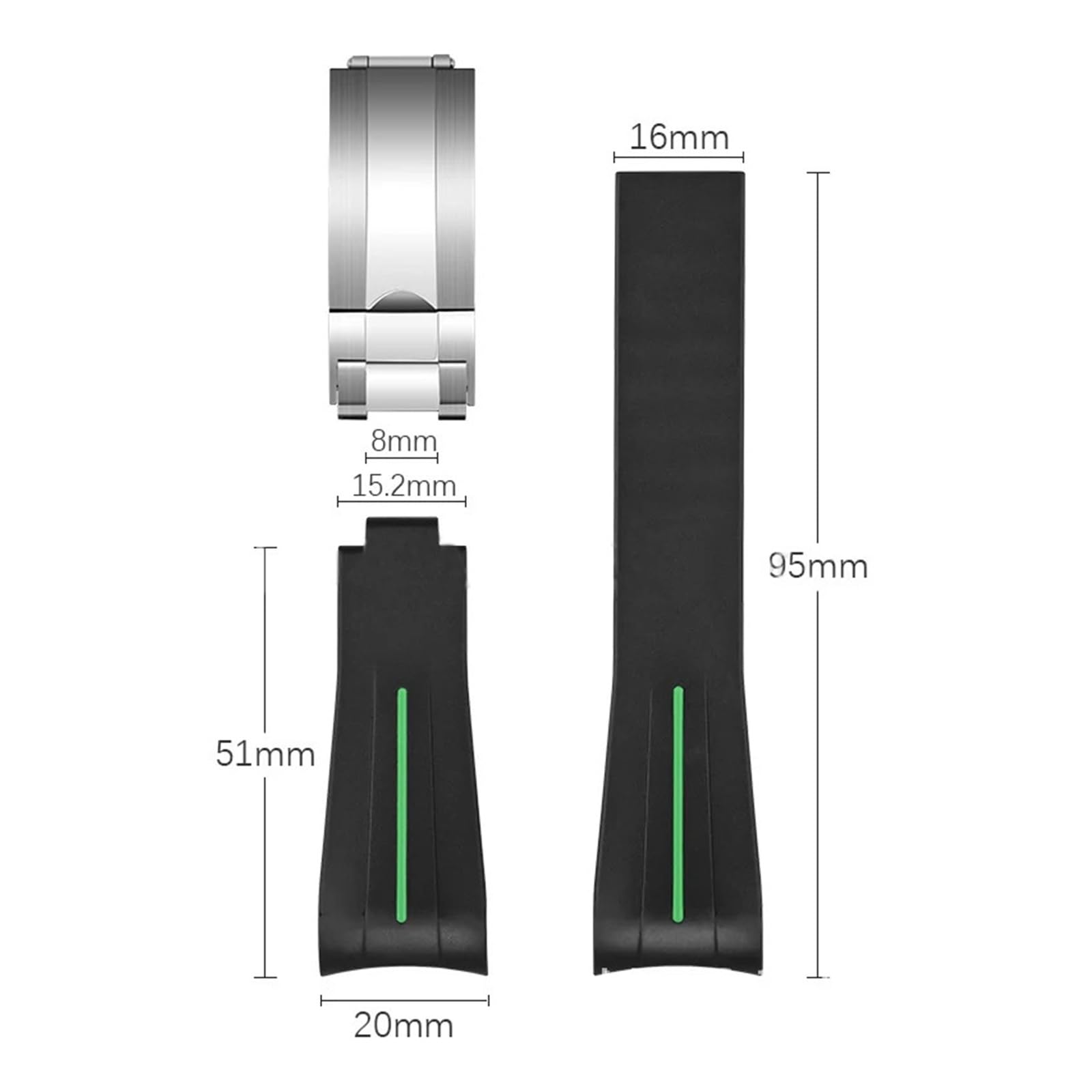 Générique Boucle pliante à sangle incurvée en silicone liquide