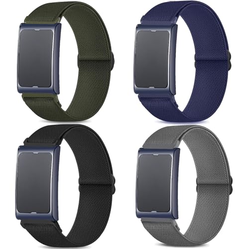 Image of 4 Pack Ankle /Arm Bicep Stretchy Watch Bands Compatible with Amazfit Helio Strap, 22mm Loop Nylon Elastic Sport Band for Amazfit Helio Strap