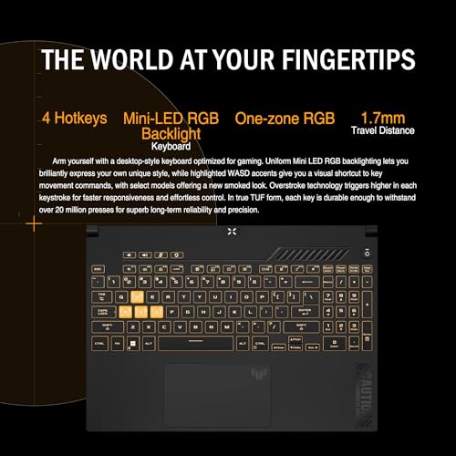 TUF 15.6 i7 RTX 4070 Gaming Laptop, 15.6" FHD 1920 * 1080 144Hz, Intel i7-13620H (Beats Intel i9-12900), NVIDIA GeForce RTX 4070, 64GB DDR5, 4TB SSD, RGB retroilluminato, Windows 15.6 1 Casa - Notebook - Immagine 2