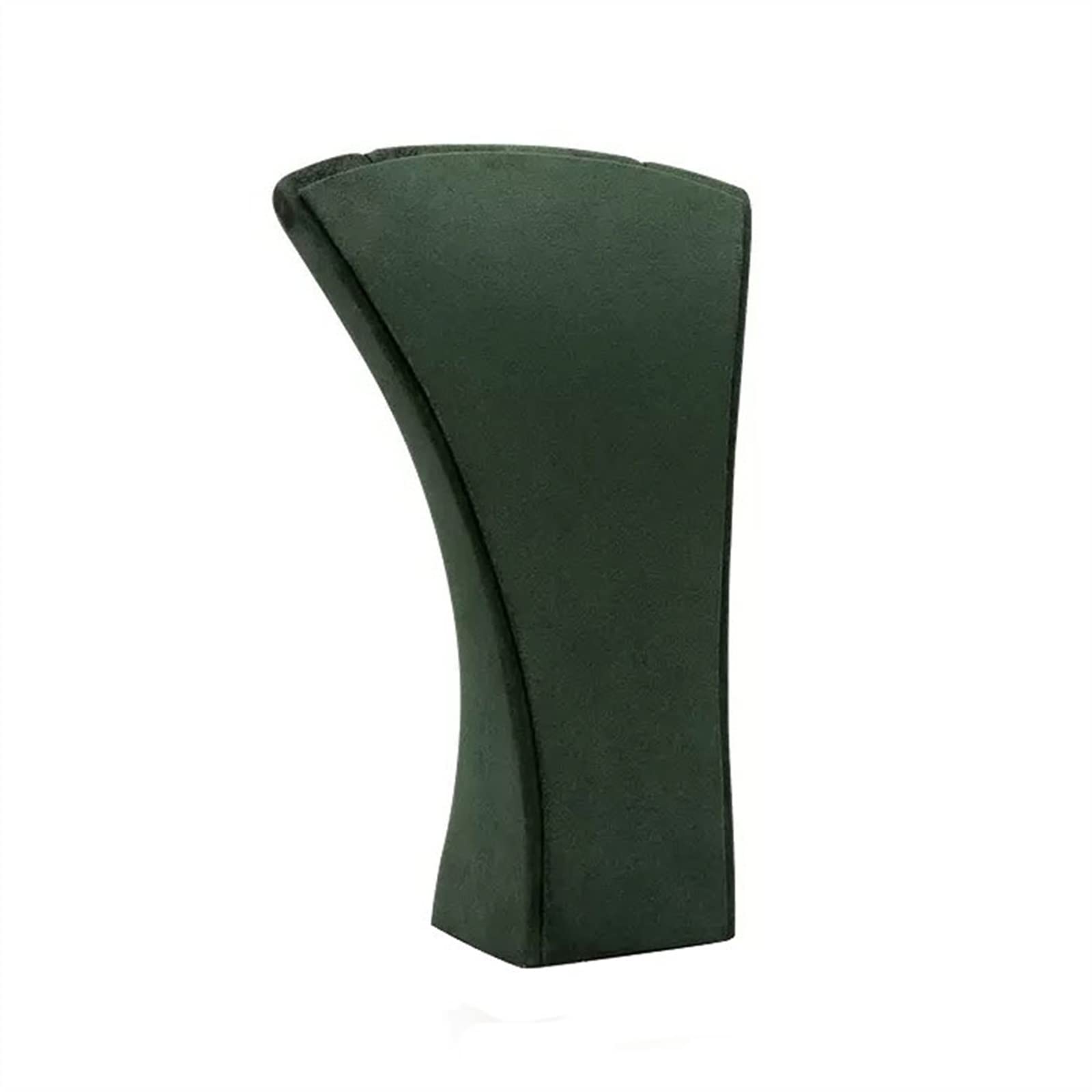 J9V4G6S3B5 Jewellery Storage Scalloped Jewelry Display Bust, Velvet Feel Leather Necklace Mannequin Holder Stand for Retail Stores and Trade Shows, Green(Medium)