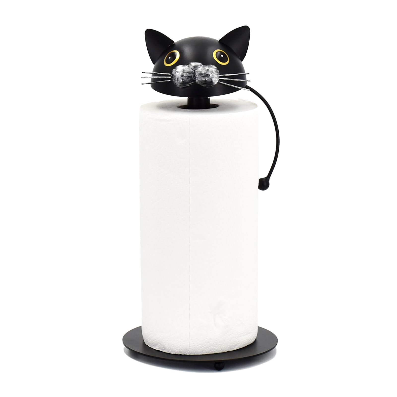 WDLFCGC Paper Towel Holder - Black Cat Paper Towel Holder Countertop for Kitchen Dining Table Home Decor, Perfect for Cat Lovers (Black Cat)