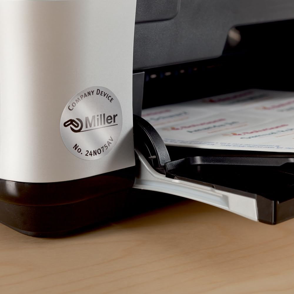 Avery l6129–20 Argent Résistant aux intempéries Étiquettes pour imprimantes laser (30 mm Dia ronde Étiquettes, 48 étiquettes par feuille A4, 20 feuilles)