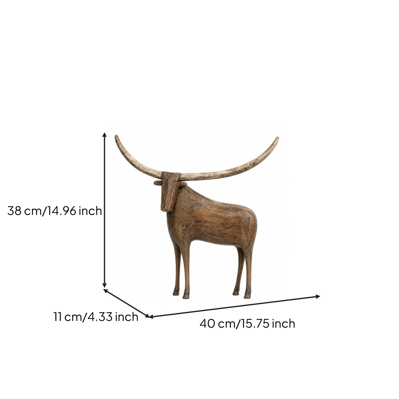 B Baosity Figura Resina Tallado Figura Animal Sólido Adorno Estantería para Recibidor, Oficina,