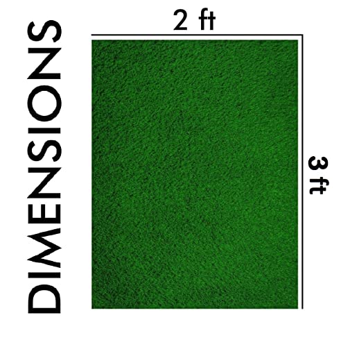 Image of Yellow Weaves 35 Mm High Density Artificial Grass Rectangular Carpet Mat For Balcony, Lawn, Door (2 X 3 Feet), Green