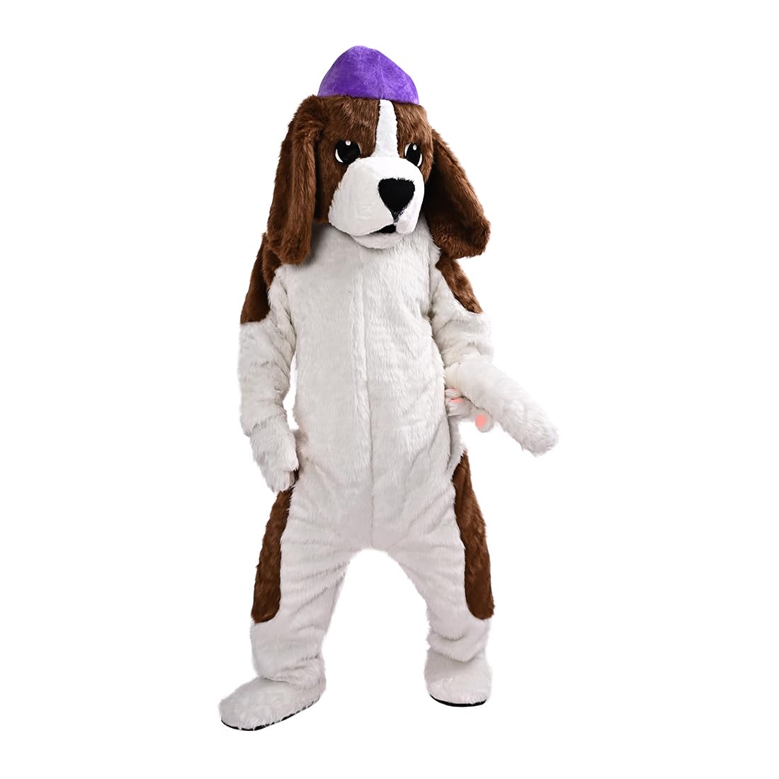 White Dog Mascot Costume Funny Cartoon Fancy Dress
