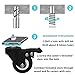 MySit 4pcs Stem Casters M8x25 with Brake Lock | 2 Inch Heavy Duty PU Rubber Swivel Caster Wheel Shopping Trolley - Threaded Stem Bolt with Nuts