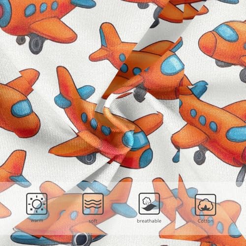 Joisal Toddlers Underwear Floral 2t Cotton Little Girl Panties Print Briefs Kids Undies Cute Cartoon Orange Airplanes3