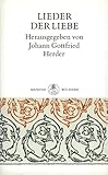 Lieder der Liebe - Johann G Herder  Lieder der Liebe - Johann G Herder