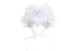Enchanting Shimmering Silver & Pink Killua Cosplay Wig: Unleash Your Inner Assassin