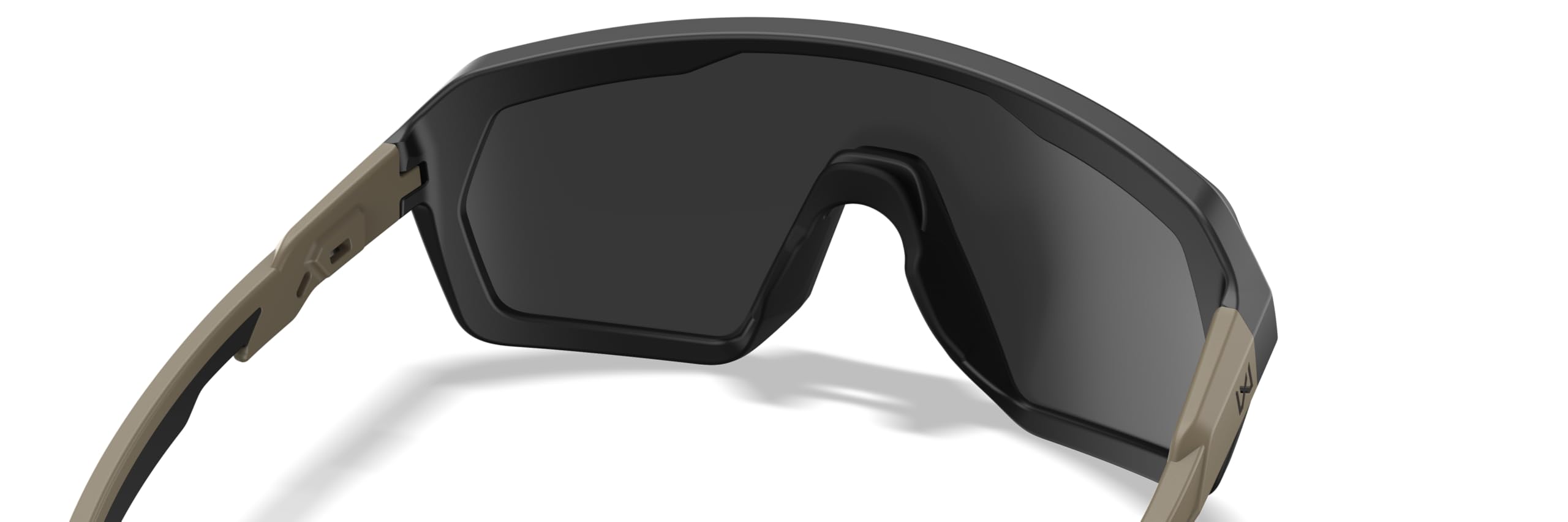 Wiley X Citadel Shield okulary przeciwsłoneczne ochronne UV tarcze strzeleckie wędkarskie rowerowe czarno-oprawione brązowe soczewki lustrzane tungstenowe