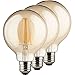 Produktbild MÜLLER-LICHT 400204 A++, 3er-SET Retro-LED Lampe Miniglobe ersetzt 60 W, Glas, E27, gold, 9.5 x 9.5 x 14 cm dimmbar