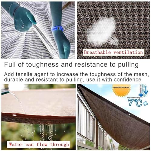 Toile d'ombrage 2x4m contre la chaleur pour pergola et terrasse