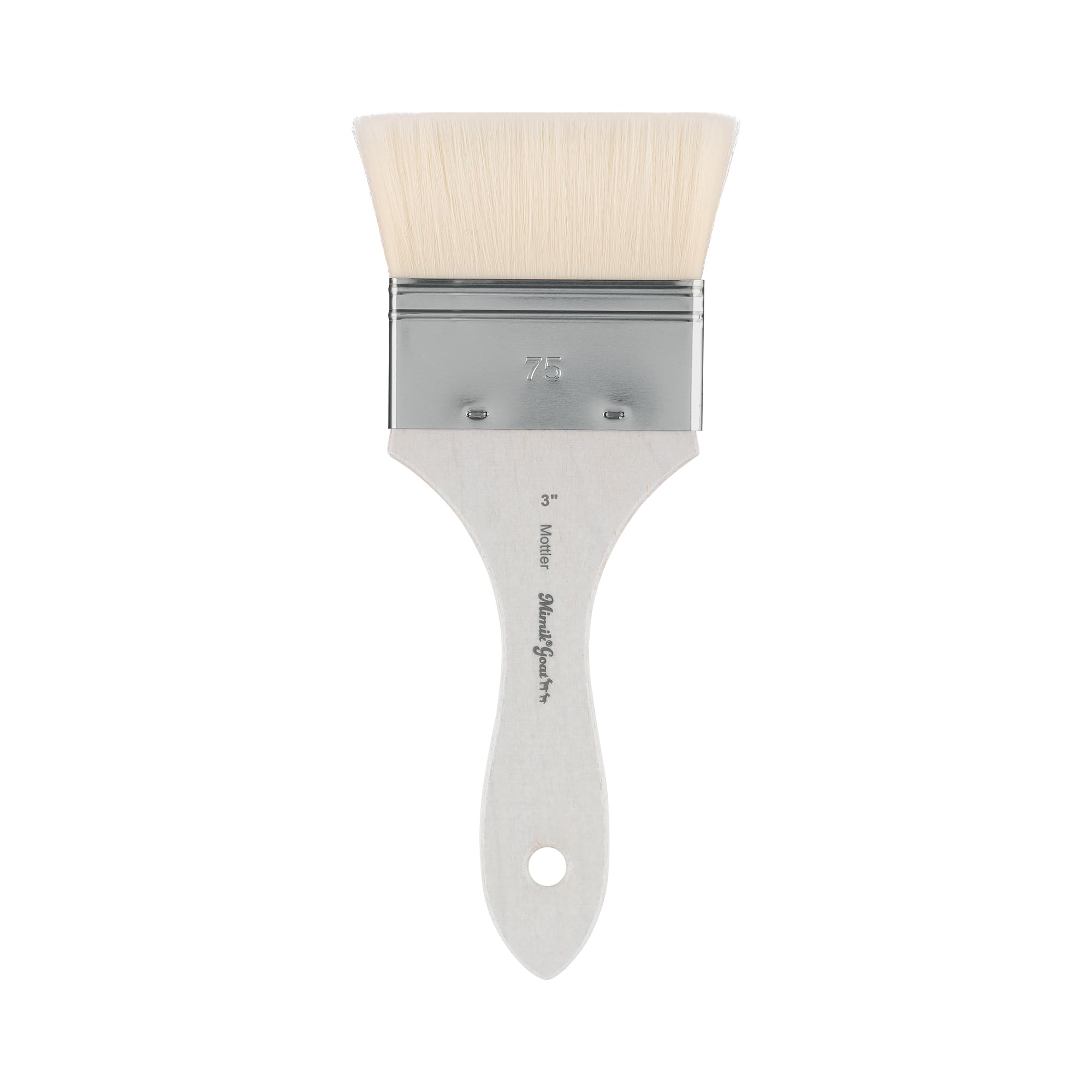 Creative Mark Mimik Synthetic Goat Hair Mottler Paint Brush 3" - Short Handle Flat Watercolor Brush- Soft, Absorbent, Synthetic Paint Brush for Watercolor, Oil &amp; Acrylic- Rust-Proof Ferrule