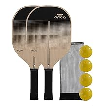 Orca Pickleball Paddles, Sports Series Wood Pickleball Paddle Sets, Pickleball Paddles Starter Set with Pickleballs and Accessories
