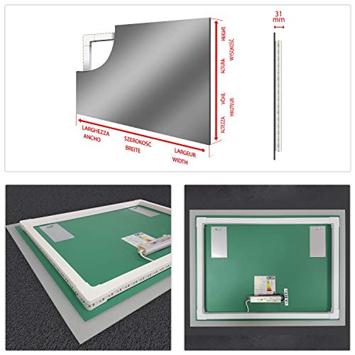 Backlit LED Illuminated Bathroom Mirror