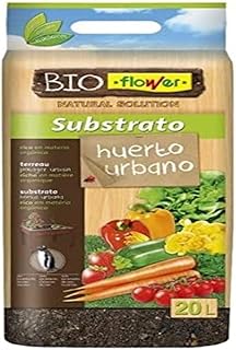 substrato huerto Urbano Marca Flower - Sustrato ecológico Huerto Urbano 20L, Sustrato Enriquecido para Hortalizas y Planta...