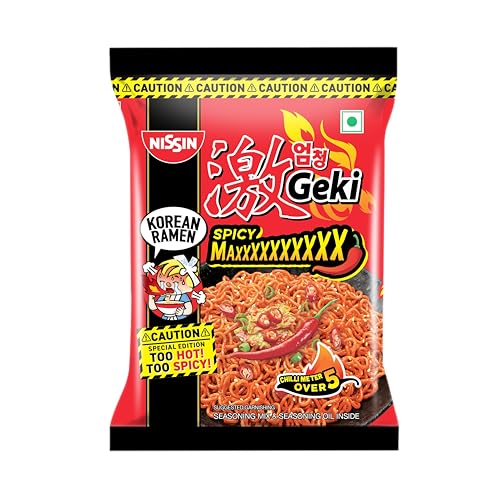 Image of Nissin Geki korean Ramen Spicy Max Flavoured Noodles -80g