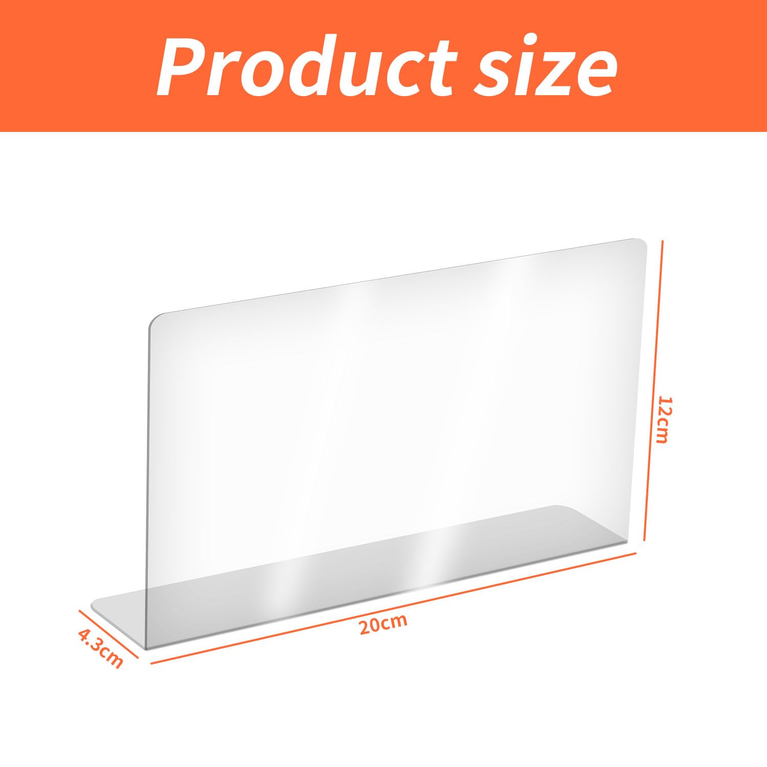Separadores Estanterías Baldas Estantes Divisores PVC Transparente 10 Piezas Organizador Armario