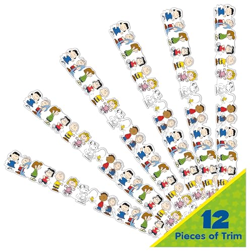 Eureka Peanuts Lineup Extra Wide Decorative Classroom and Bulletin Board Trim for Teachers, 3.25" Wide, 12 Strips for 37 Total Feet - image 2
